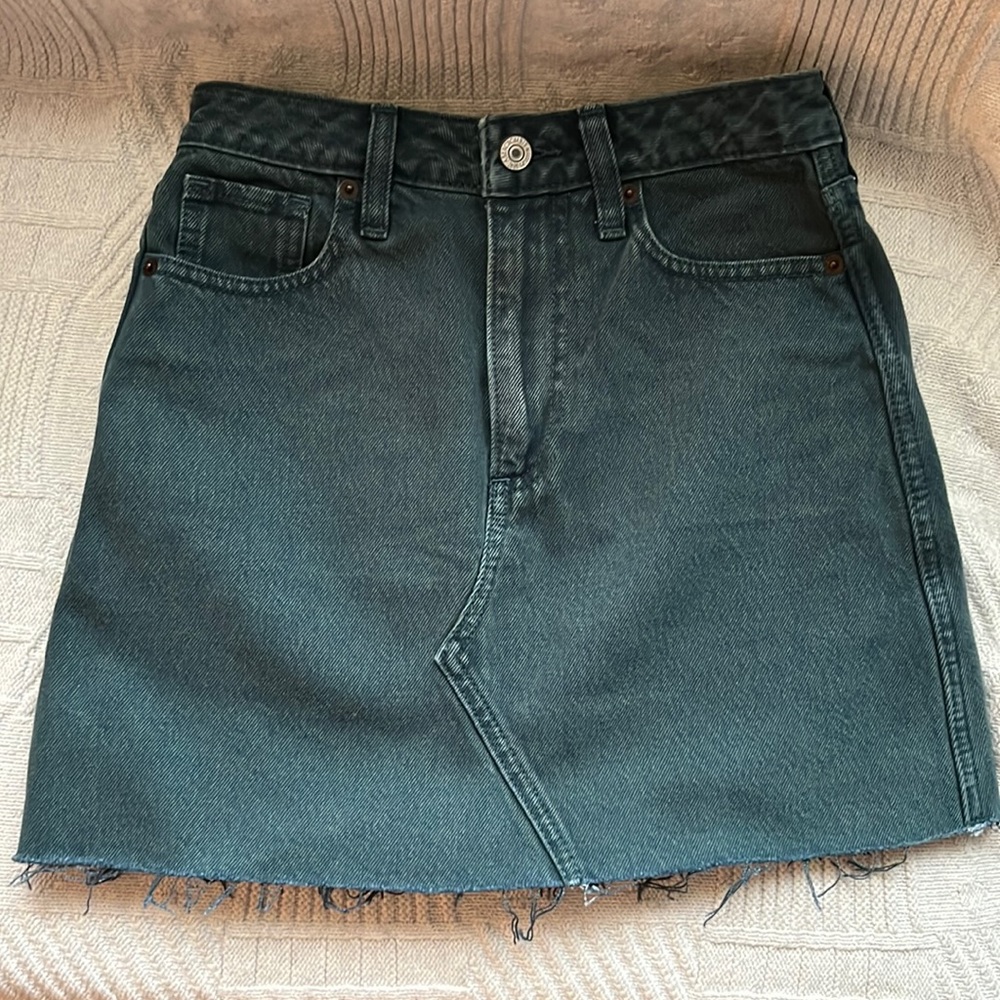 Abercrombie and Fitch teal jean skirt